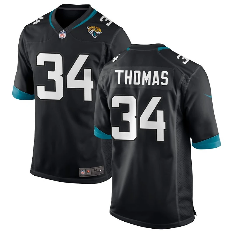 Trevian Thomas Men's Nike Black Jacksonville Jaguars Custom Game Jersey