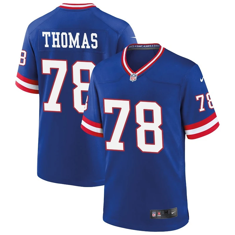 Andrew Thomas Men's Nike Royal New York Giants Classic Custom Game Jersey