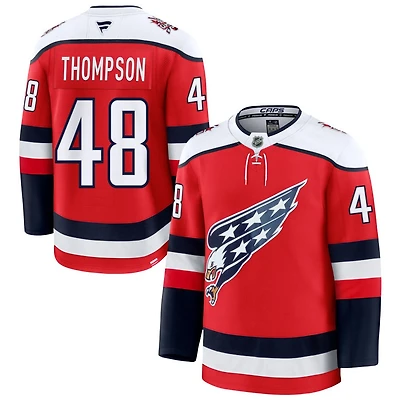 Logan Thompson Men's Fanatics  Red Washington Capitals Alternate Premium Custom Jersey