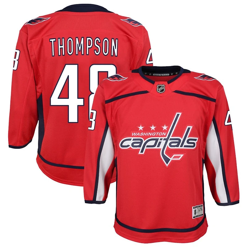 Logan Thompson Youth Red Washington Capitals Home Custom Premier Jersey