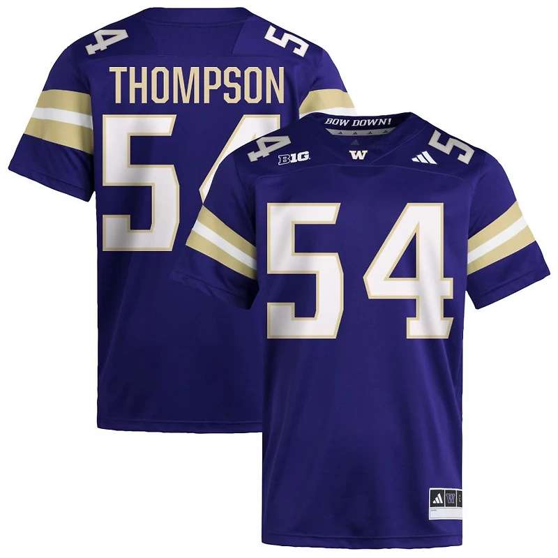 Anterio Thompson Men's adidas  Purple Washington Huskies NIL Pick-A-Player Home Premier Football Jersey