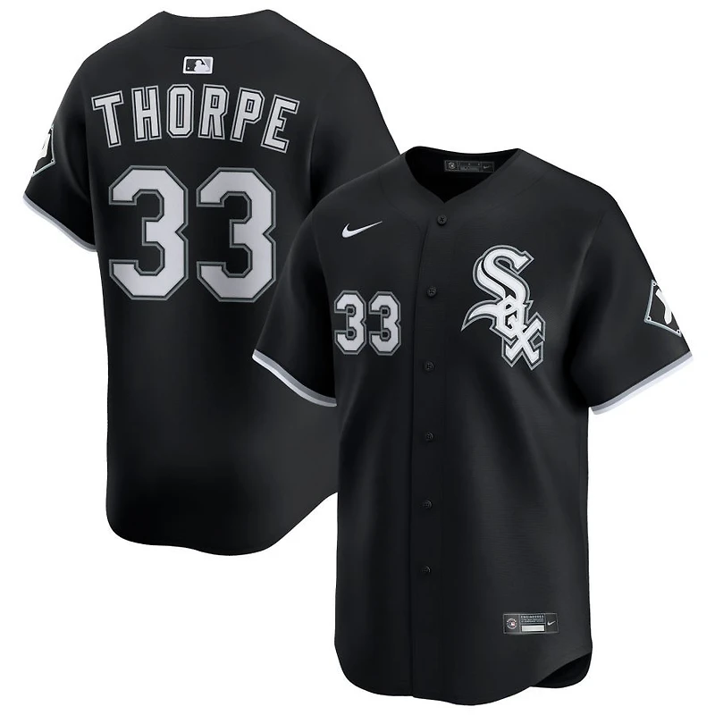 Drew Thorpe Men's Nike Black Chicago White Sox Alternate Limited Custom Jersey