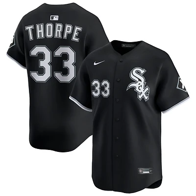 Drew Thorpe Men's Nike Black Chicago White Sox Alternate Limited Custom Jersey
