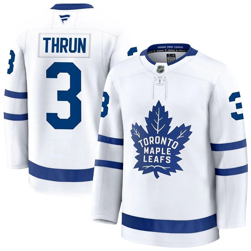 Henry Thrun Men's Fanatics White Toronto Maple Leafs Away Premium Custom Jersey