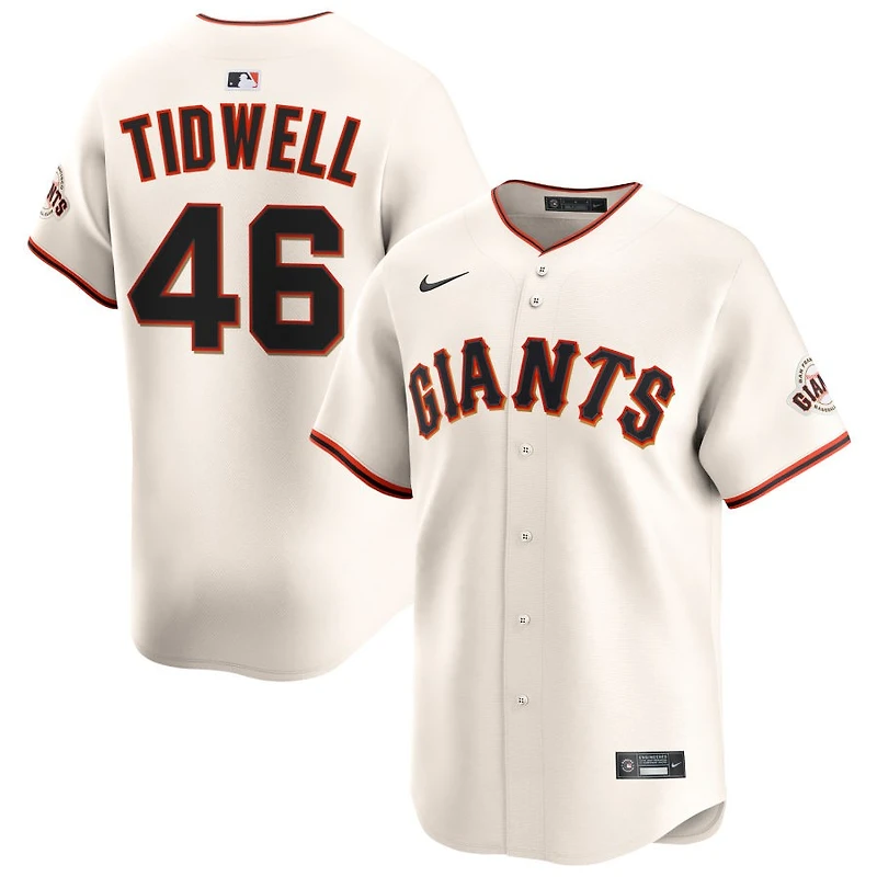Blade Tidwell Men's Nike Cream San Francisco Giants Home Limited Custom Jersey