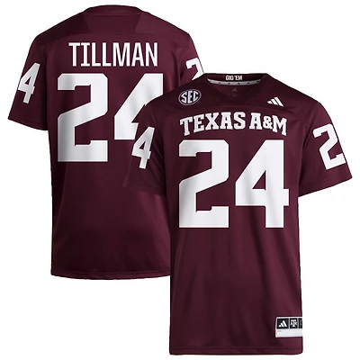 Ramarian Tillman Men's adidas  Maroon Texas A&M Aggies NIL Pick-A-Player Home Premier Football Jersey