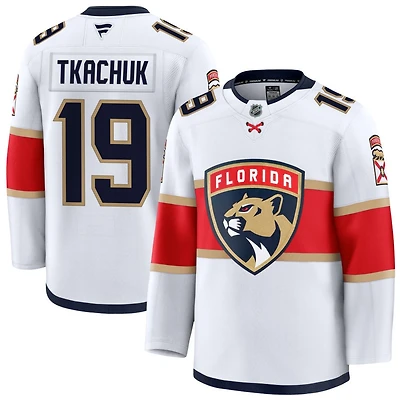 Matthew Tkachuk Men's Fanatics White Florida Panthers Away Premium Custom Jersey