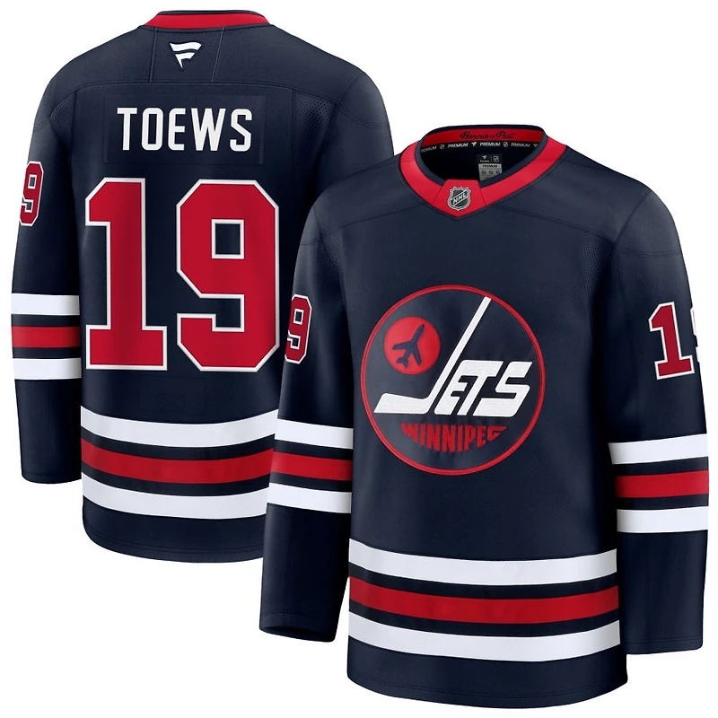 Jonathan Toews Men's Fanatics Navy Winnipeg Jets Alternate Premium Custom Jersey