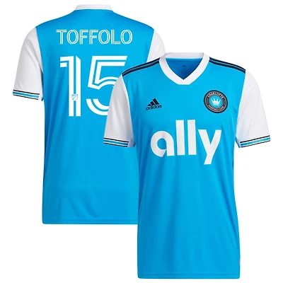 Harry Toffolo Men's adidas Blue Charlotte FC 2022 Primary Replica Custom Jersey