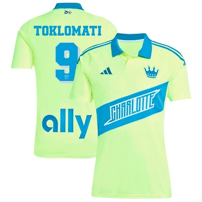Idan Toklomati Men's adidas Yellow Charlotte FC 2025 Third Replica Custom Jersey