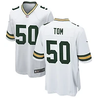 Zach Tom Men's Nike White Green Bay Packers Custom Game Jersey
