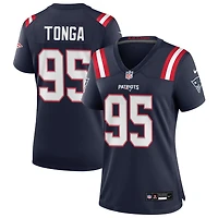 Khyiris Tonga Women's Nike Navy New England Patriots Custom Game Jersey
