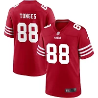 Jake Tonges Men's Nike Scarlet San Francisco 49ers Custom Jersey