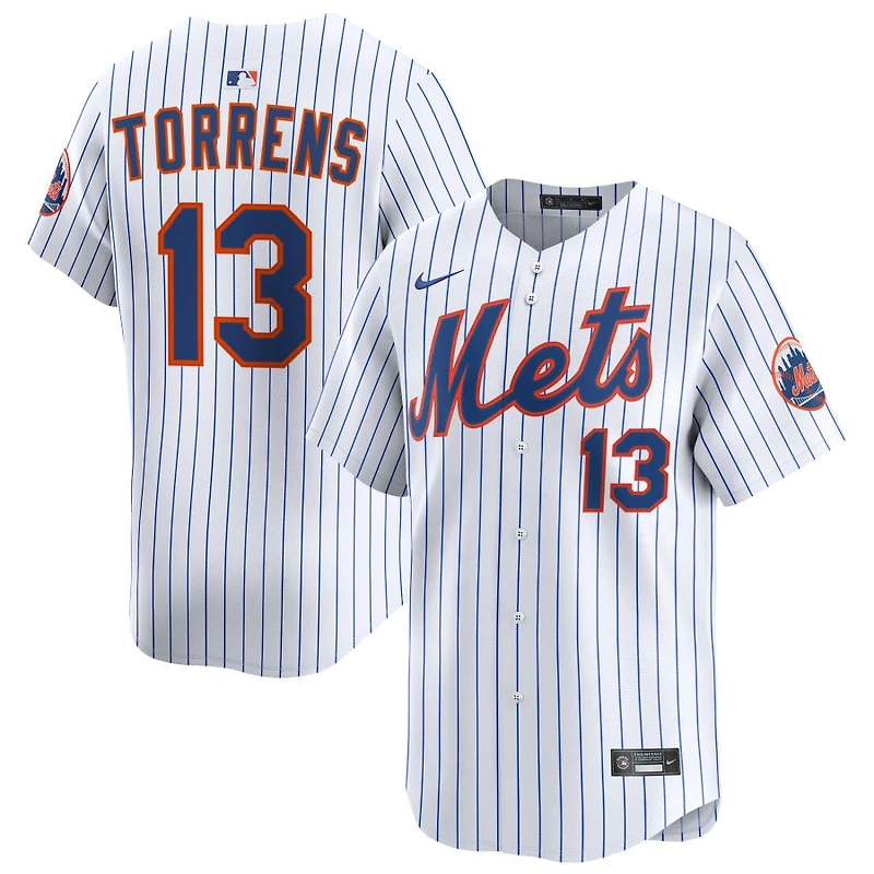 Luis Torrens Men's Nike White New York Mets Home Limited Custom Jersey