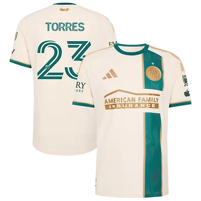 Adyn Torres Men's adidas Tan Atlanta United FC 2026 Spirit Of '96 On-Field Authentic Patch Custom Jersey