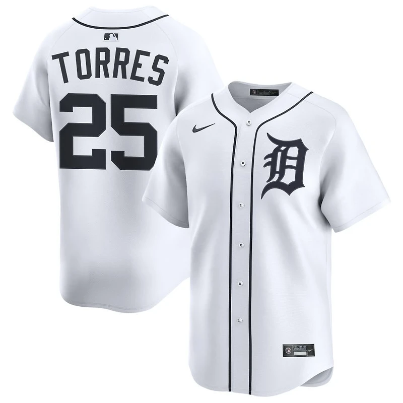 Gleyber Torres Men's Nike White Detroit Tigers Home Limited Custom Jersey