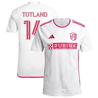 Tomas Totland Men's adidas  White St. Louis City SC 2024 The Confluence Kit Replica Custom Jersey