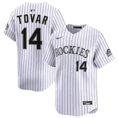Ezequiel Tovar Men's Nike White Colorado Rockies Home Limited Custom Jersey