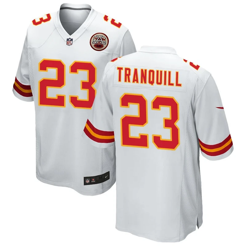 Drue Tranquill Men's Nike White Kansas City Chiefs Custom Game Jersey