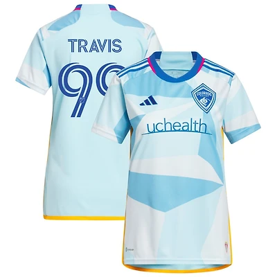 Jackson Travis Women's adidas Light Blue Colorado Rapids 2023 New Day Kit Replica Custom Jersey