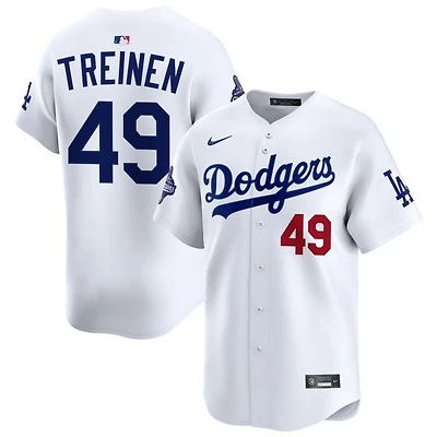 Blake Treinen Men's Nike  White Los Angeles Dodgers 2025 World Series Champions Home Custom Limited Jersey