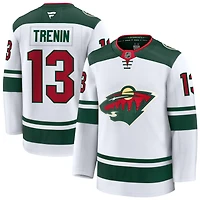 Yakov Trenin Men's Fanatics White Minnesota Wild Away Premium Custom Jersey
