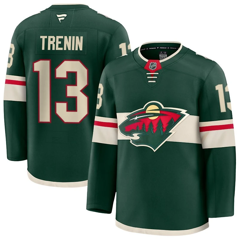 Yakov Trenin Men's Fanatics Green Minnesota Wild Home Premium Custom Jersey