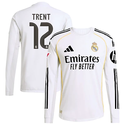 Trent Alexander-Arnold Trent Men's adidas White Real Madrid 2025/26 Home Authentic Long Sleeve Custom Jersey