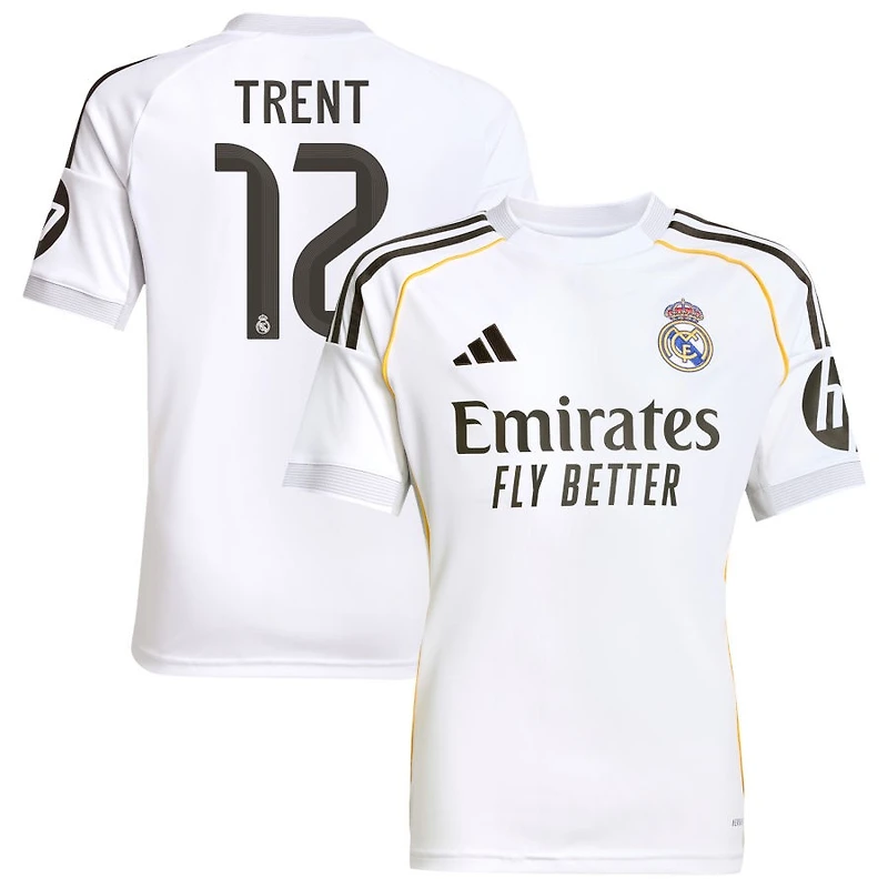Trent Alexander-Arnold Trent Youth adidas White Real Madrid 2025/26 Home Replica Custom Jersey