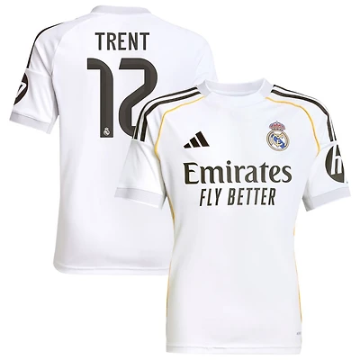 Trent Alexander-Arnold Trent Youth adidas White Real Madrid 2025/26 Home Replica Custom Jersey