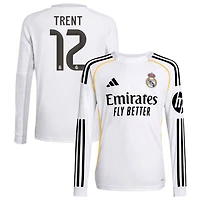 Trent Alexander-Arnold Trent Youth adidas White Real Madrid 2025/26 Home Replica Long Sleeve Custom Jersey