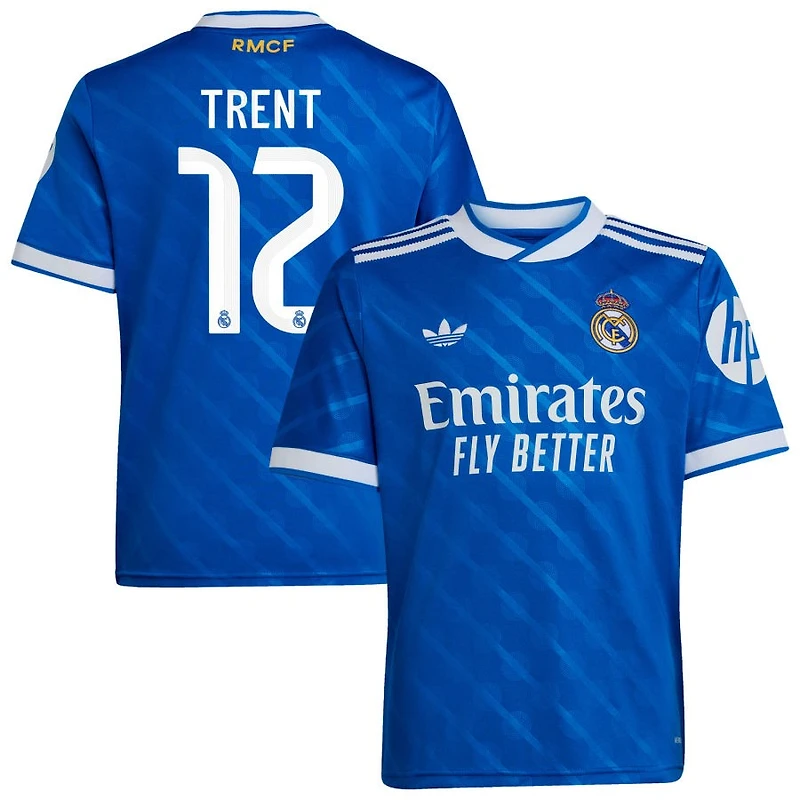 Trent Alexander-Arnold Trent Youth adidas  Blue Real Madrid 2025/26 Third Replica Custom Jersey