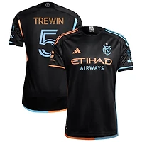 Kai Trewin Men's adidas  Black New York City FC 2024 24/7 Kit Authentic Custom Jersey