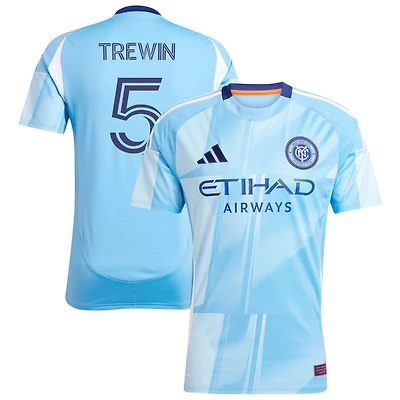 Kai Trewin Men's adidas Light Blue New York City FC 2025 The Excelsior Kit Replica Custom Jersey