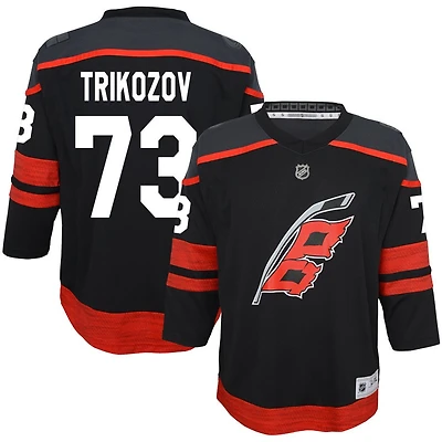 Gleb Trikozov Youth  Black Carolina Hurricanes Home Replica Custom Jersey