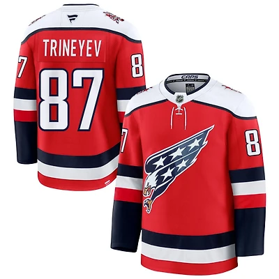 Bogdan Trineyev Men's Fanatics Red Washington Capitals Alternate Premium Custom Jersey
