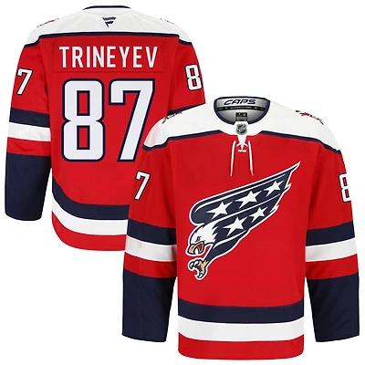 Bogdan Trineyev Men's Fanatics Red Washington Capitals Alternate Authentic Pro Custom Jersey