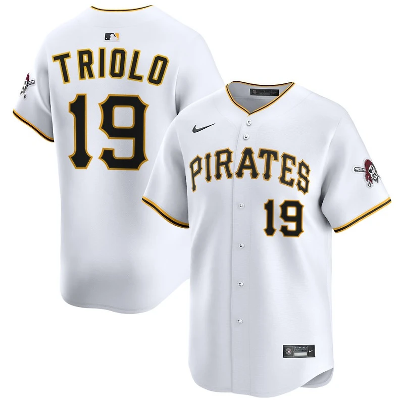 Jared Triolo Men's Nike White Pittsburgh Pirates Home Limited Custom Jersey