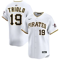 Jared Triolo Men's Nike White Pittsburgh Pirates Home Limited Custom Jersey