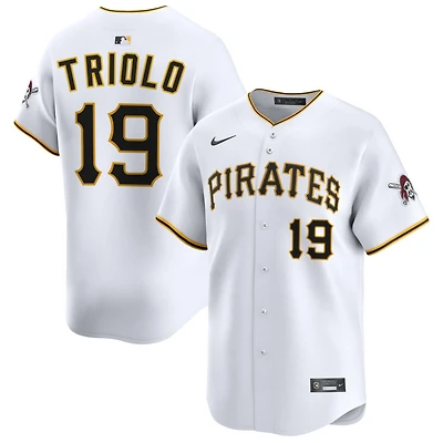 Jared Triolo Men's Nike White Pittsburgh Pirates Home Limited Custom Jersey