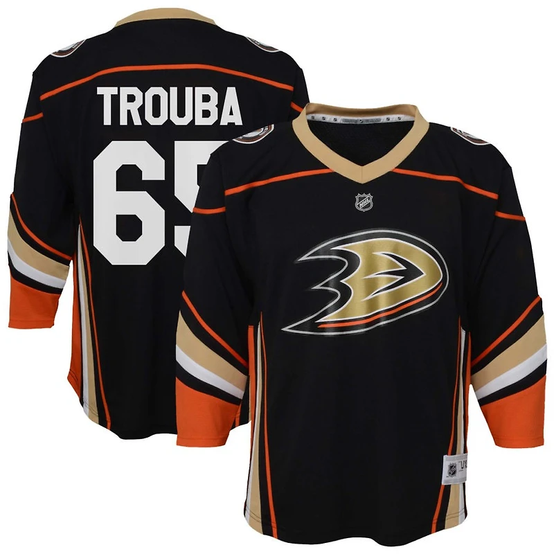 Jacob Trouba Youth  Black Anaheim Ducks Home Replica Custom Jersey