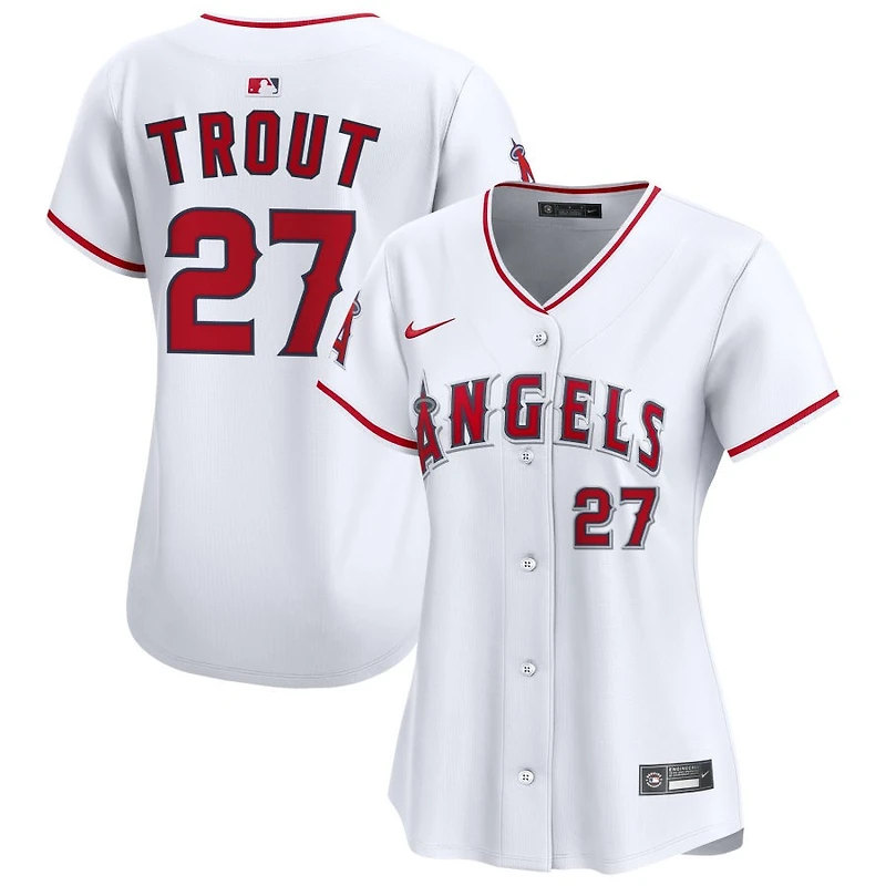 Mike Trout Women's Nike White Los Angeles Angels Home Limited Custom Jersey