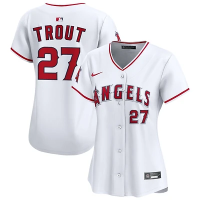Mike Trout Women's Nike White Los Angeles Angels Home Limited Custom Jersey