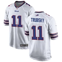 Mitchell Trubisky Men's Nike White Buffalo Bills Custom Game Jersey
