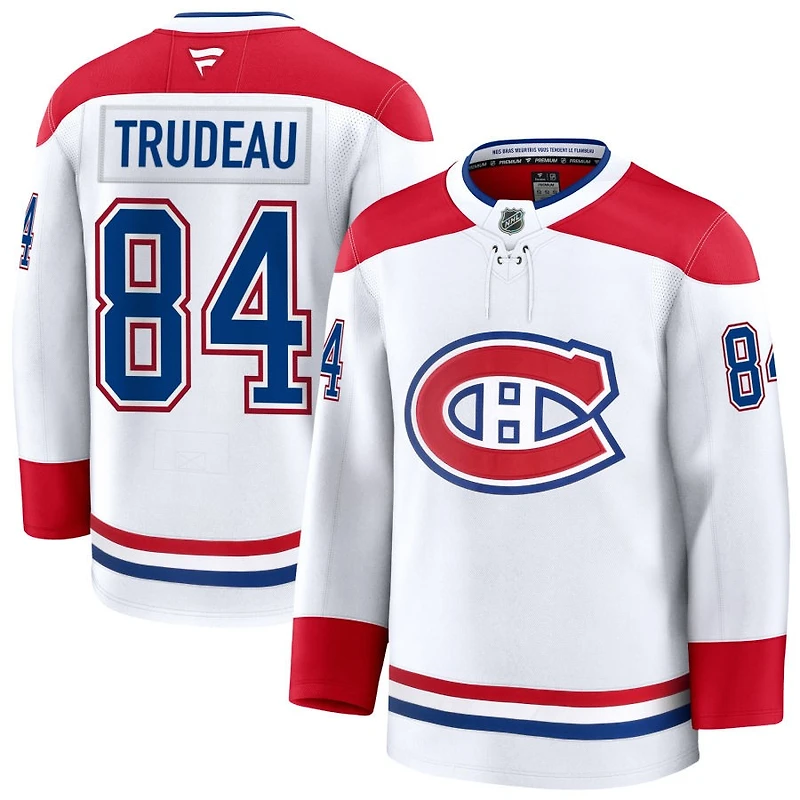 William Trudeau Men's Fanatics White Montreal Canadiens Away Premium Custom Jersey