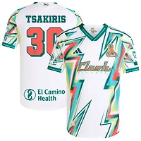 Niko Tsakiris Men's adidas White San Jose Earthquakes 2025 Third Authentic Custom Jersey
