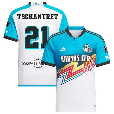 Cielo Tschantret Men's adidas White Sporting Kansas City 2024 Archive Custom Authentic Jersey
