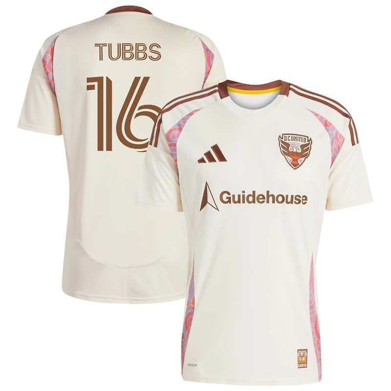 Garrison Tubbs Men's adidas  Natural D.C. United 2025 The Soul Kit Replica Custom Jersey