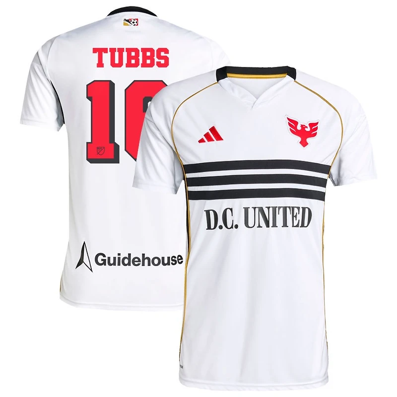 Garrison Tubbs Men's adidas White D.C. United 2025 Third Replica Custom Jersey