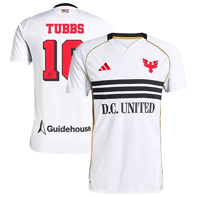 Garrison Tubbs Men's adidas White D.C. United 2025 Third Replica Custom Jersey